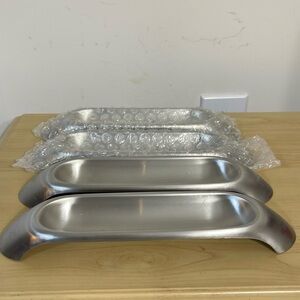 Set Of Four Chrome Bombay Sapphire Olive 🫒 Trays